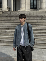 LEGACY CURVED CUT OFF DENIM JACKET