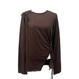 Cloud Draw Deck Shirring Team Long Sleeve T-Shirt (4 Colors)
