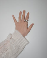 [925SILVER] STARRY CREAM STAR PATTER RING