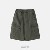 Washed Cargo Bermuda Pants (4color)