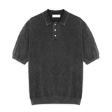 ASCLO Pigment Collar Short Sleeve Knit (5color)