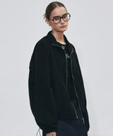 NICOLE STRING WINDBREAKER_BLACK