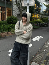 Fellow Cable Knit Half-Zip Hoodie