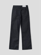Herringbone denim flare pants