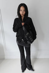 26SS★ STRIPE HALTER WOOL KNIT CARDIGAN