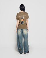 25FW WOMAN FUZZY BEAR SHORT SLEEVE T-SHIRT