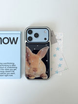BABY BUNNY NAVY Silver Epoxy Case