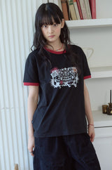 26SS★ スタンプクラブリンガー半袖Tシャツ