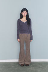 FLOWER LOW CODUROY PT BEIGE