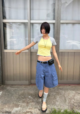 OVERLAP HALTER TEE
