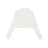 zip cropped knit