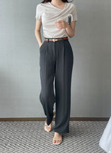 Light Cool Pintuck Wide Slacks