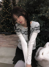 Freak Dot Frill Banding Knit Skirt