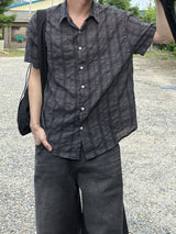 Linen check half shirts