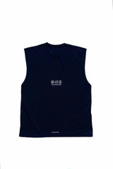 スリーブレスコットンT (NAVY)
