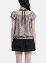 Rielle Plaid Halter Blouse
