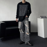 DP761471626868 ロングスリーブTシャツ withレタリング (2 colors)