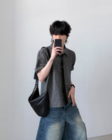 オファーストライプクロップドシャツ