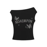 メイヴィス オフショルダー スリム Tシャツ