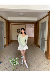 Mint Loose-Fit Layered Sleeveless T-shirt( T + sleeveless set)