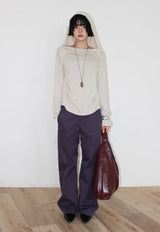 CURVED LINE BOOTCUT PANTS