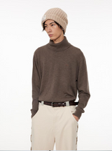 High-neck base layer wool sweater, inner wear knitted sweater