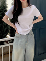 ルーズデイリーラウンド半袖Tシャツ (6color)