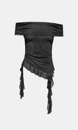 Harmonic Off-Shoulder Ruffle Top
