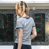 Future Friend Slim Fit T-Shirt Melange grey