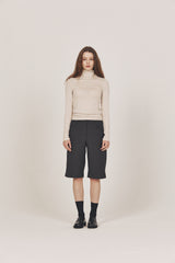 Side-Slit Bermuda pants