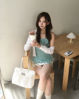 Satin dot skirt