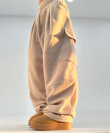 (VELVET + DOUBLE-FACED FLEECE💎🧸/ BALLOON FIT + FULL ELASTIC♥) ユニークパンツ ダイアゴナルカーゴ