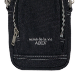 25SS ESSENTIAL DENIM MINI CROSS BAG BLACK