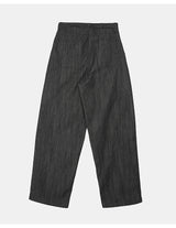 オーバーフィットマキシ丈ピンタックワイドローデニムパンツ