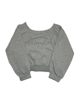 Gray Cubic Crop Sweatshirt