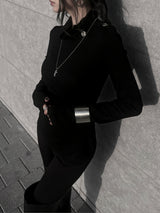 signal high neck button T (2color)