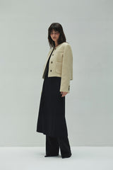 WOOLLY NO COLLAR JACKET