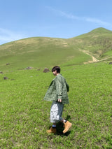 バンドボタンカーゴバミューダパンツ