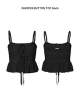 WHISPER BUTTON TOP black