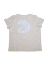 W Horn Applique Tee in Ivory