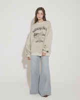 SNOW LEOPARD PRINT SWEATSHIRT [brushed] [BEIGE]