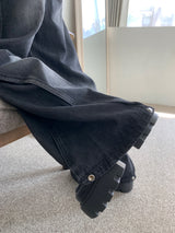 Dual Switch Gradient Flap Pocket ツーウェイスナップワイドパンツ (3 Colors)