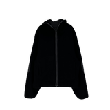 reverse elbow fleece zip-up