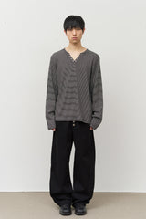 Button-fly Curved Pants