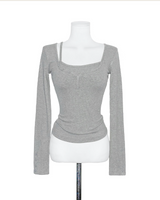 elver slim layer button tee