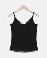 Arom Lace Ribbed Sleeveless Top