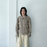 Double Pocket Metal Button  Jacket