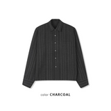 [F/W] Modern stripe crop shirts(2color)