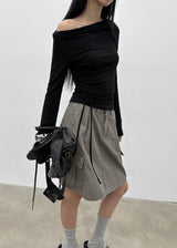 [MADE] Fullon Strap Boat-Neck Long-Sleeve T-Shirt