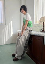 CHECK BLOCK SWEATPANTS